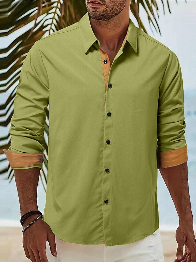 Shirt Button Casual Up Men's Summer Beach
