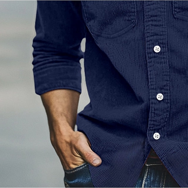 Men's Shirt Summer Button Casual Up Beach