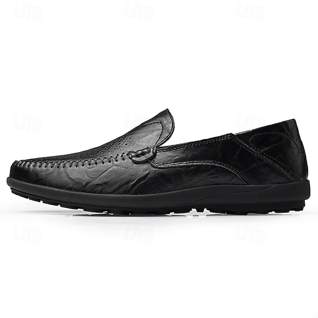 Loafers Faux - Breathable Perforated Men's Leather