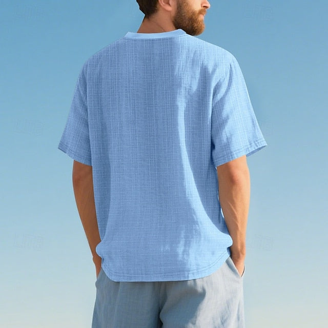 Up Summer Button Casual Beach Shirt Men's