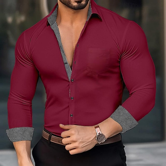 2 Men's Set Sets Casual Shirt Piece Matching Corduroy
