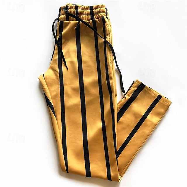 Trousers Dress Drawstring Pants Men's Pocket Elastic Chinos