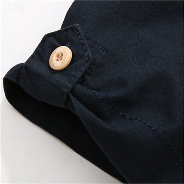 Shirt Cargo Up Button Men's Summer Casual