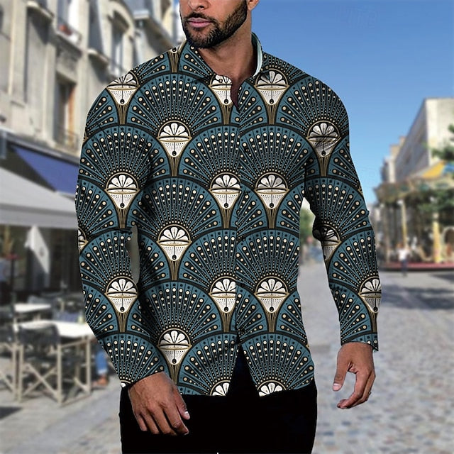 Men's Up Beach Shirt Summer Button Casual