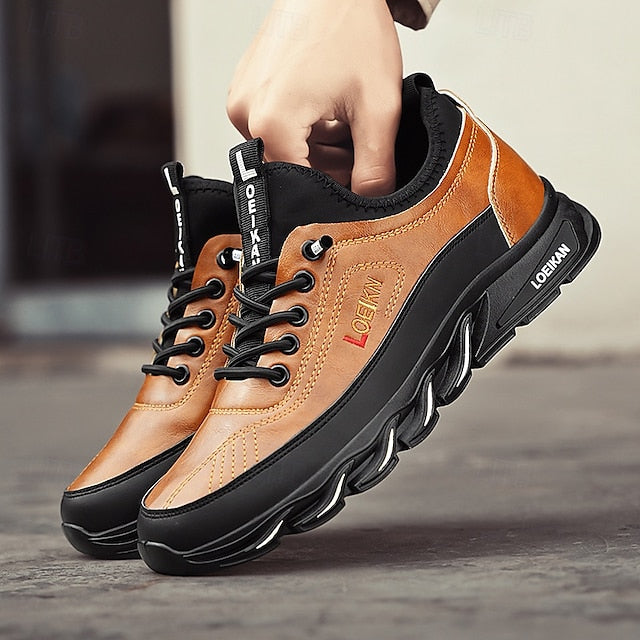 Shoes Men's in Outdoor Black Tan Rugged