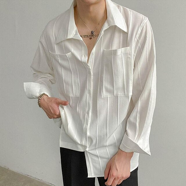 Summer Beach Up Button Shirt Casual Men's