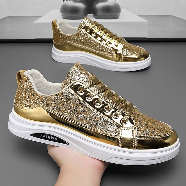 PU Casual Walking Slip Comfortable Sneakers Men's Leather