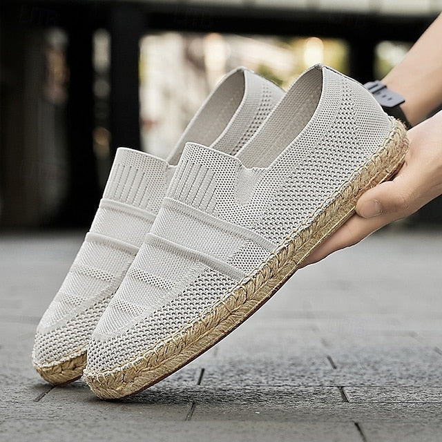 Men's with – Design Vacation Woven Espadrilles Beige