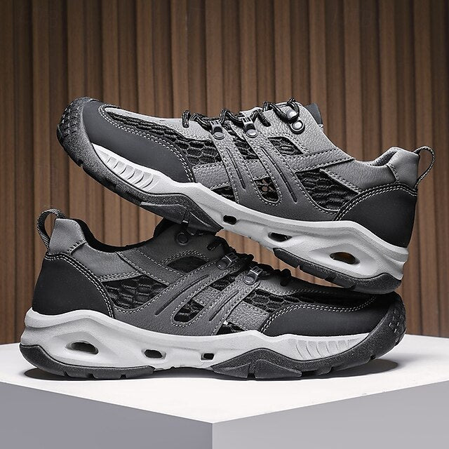 Outdoor Trail Running Sneakers Hiking Men's Durable - Khaki