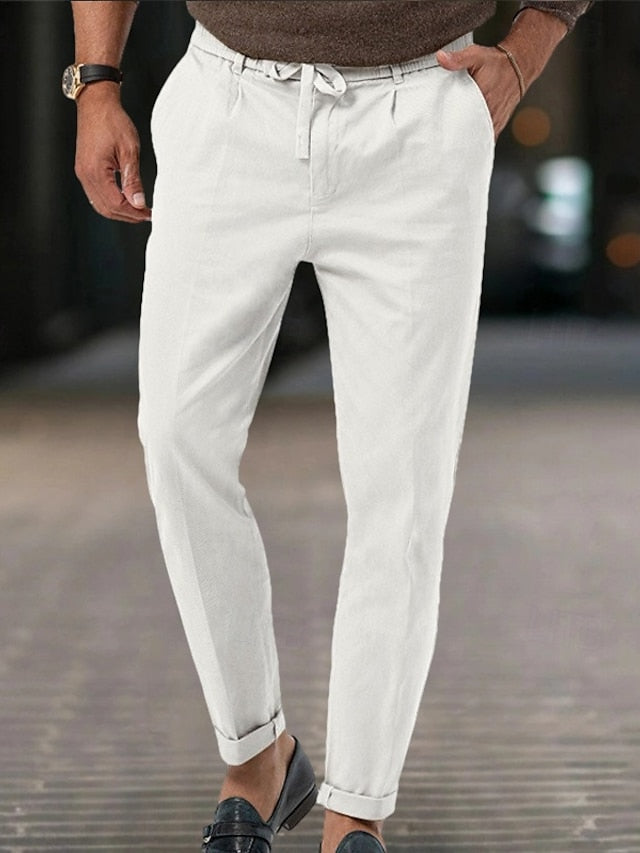 Suit Pants Men's Dress Casual Pocket Trousers