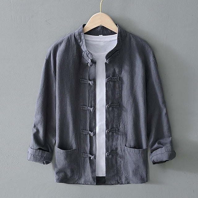 Beach Coconut Men's Hawaiian Shirt Summer Linen
