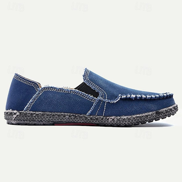 Men's Slip-On Casual Loafers Lightweight Canvas – and