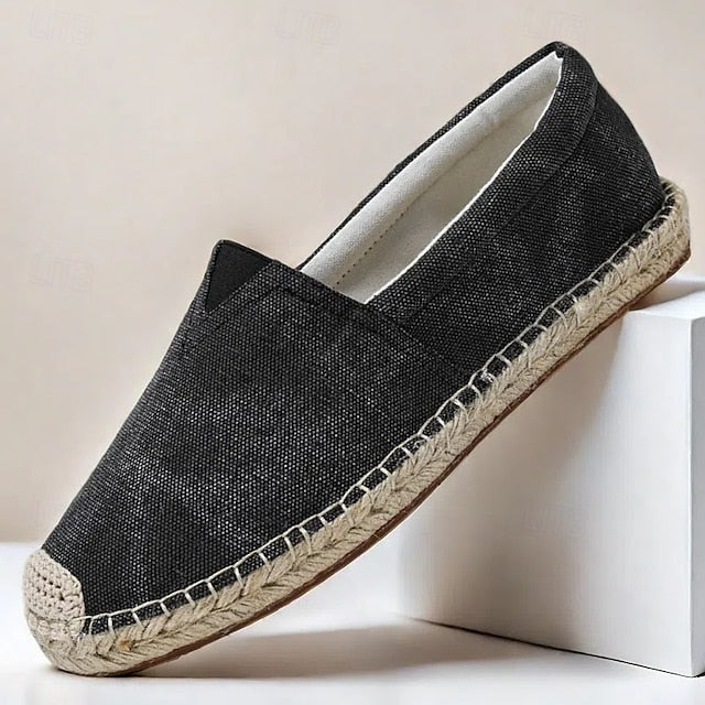 Shoes Slip-On Men's Rope with Canvas Red Espadrille Jute
