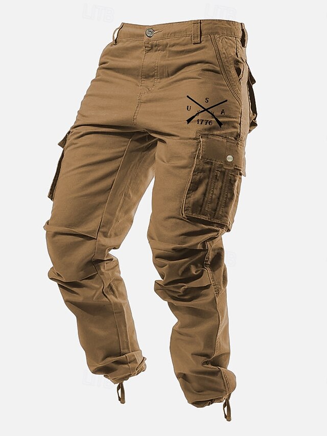 Pocket Work Pants Men's Cargo Multi Trousers