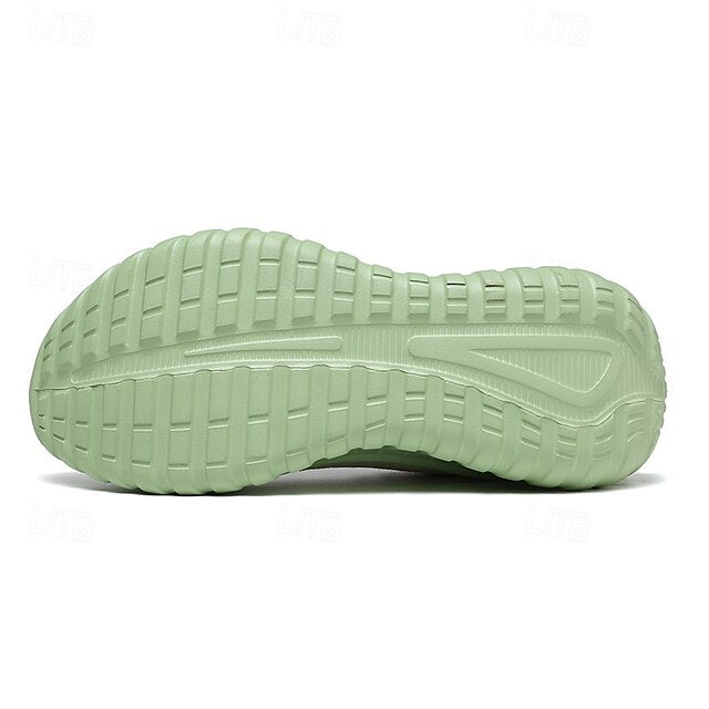 Beige Green and with Light Sneakers Running Men's