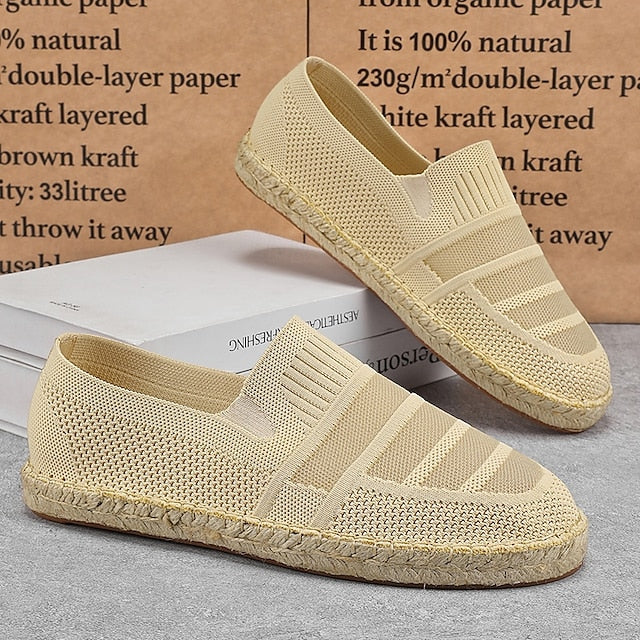 Men's with – Design Vacation Woven Espadrilles Beige