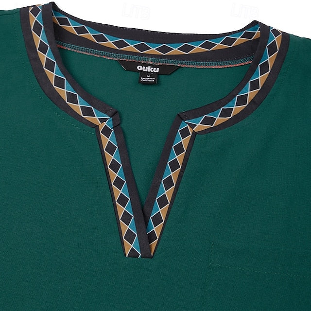 White Summer Shirt Cotton Men's Linen