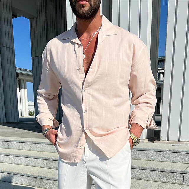 Button Men's Up Beach Summer Casual Shirt