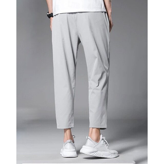Casual Skinny Trousers Pocket Drawstring Men's Pants