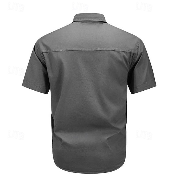 Men's Casual Up Button Shirt Beach Summer