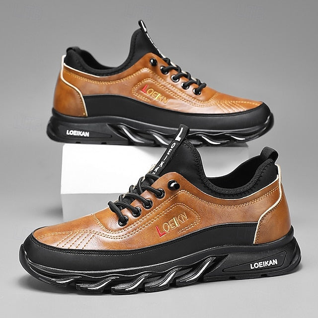Shoes Men's in Outdoor Black Tan Rugged