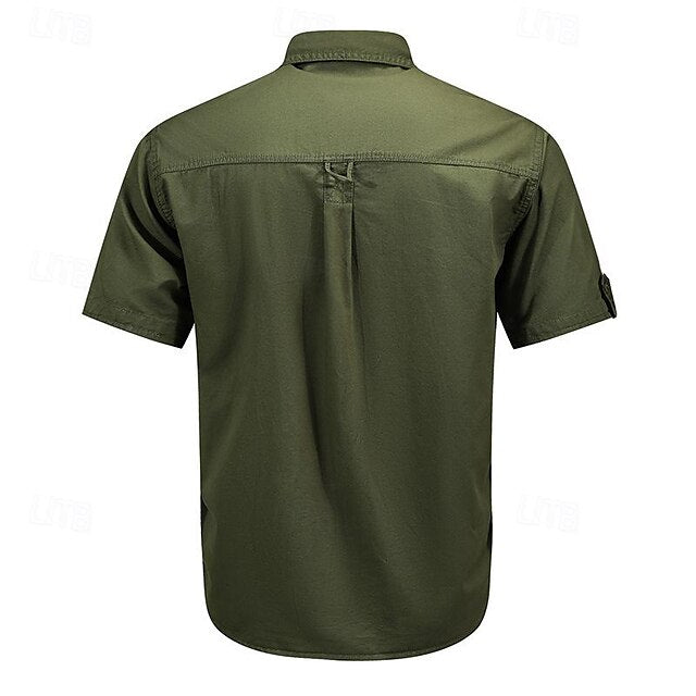 Men's Casual Up Button Shirt Beach Summer