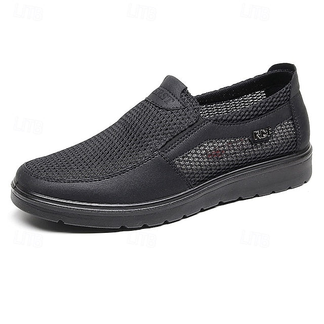 and Sneakers Slip-On Men's Breathable Lightweight Mesh -