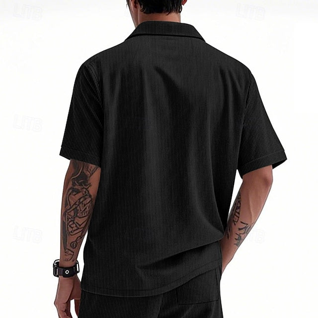 Men's Button Beach Casual Summer Up Shirt