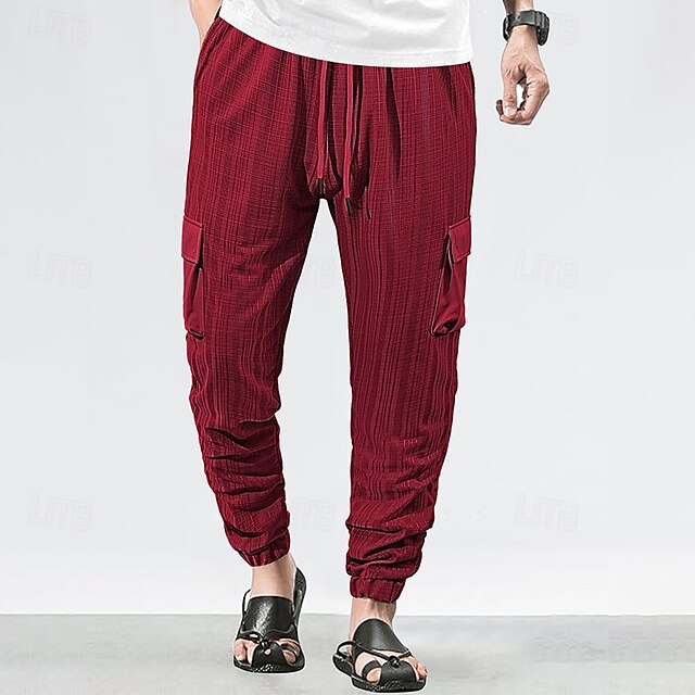 Summer Joggers Men's Trousers Cargo Pants Pants Pants Linen
