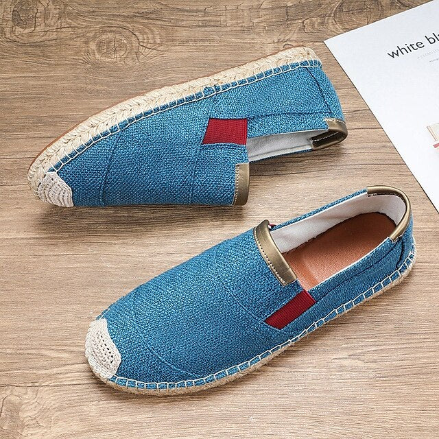 with Red Sole - Espadrille Men's Shoes Jute Slip-On