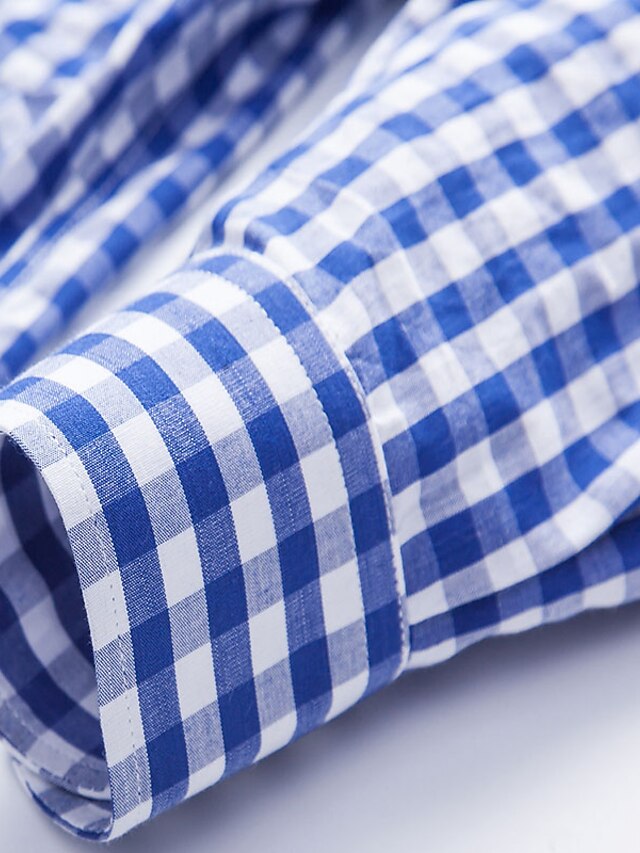 Men's Shirt Shirts Casual Button Checked Up