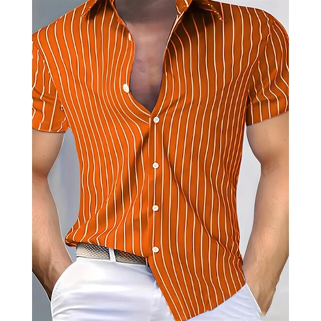 Casual Beach Button Up Men's Shirt Summer