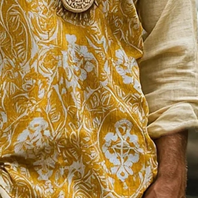 Popover Men's Shirt Beach Summer Linen