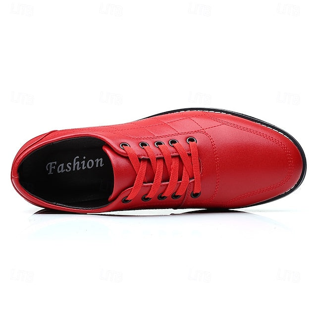 Lace-Up Sneakers Quilted Leather - Stylish Blue Men's Faux