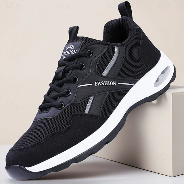 Grey Men Casual Sneakers Fashion and for – White Comfortable