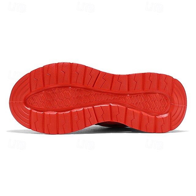 Detailing Red Men's Flame with Running Shoes