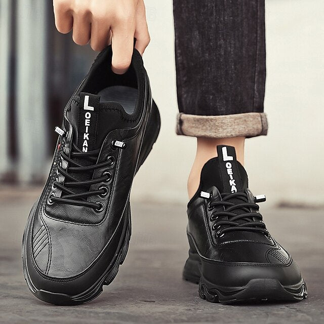 Shoes Men's in Outdoor Black Tan Rugged