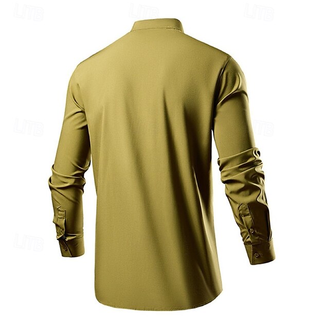 Shirt Casual Up Summer Button Men's Beach