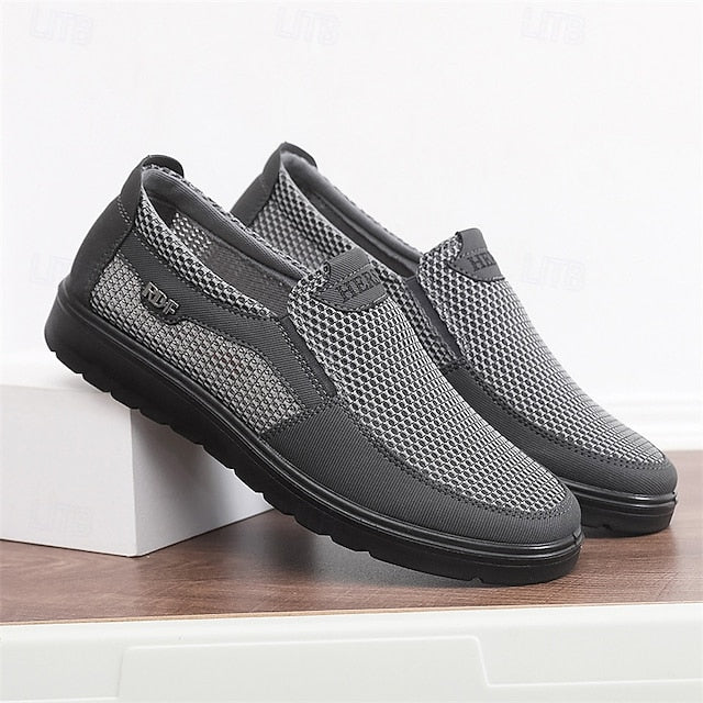 and Sneakers Slip-On Men's Breathable Lightweight Mesh -