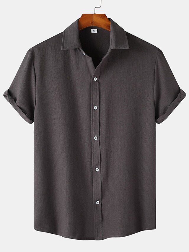 Black Wine Short Blue Casual Men's Sleeve Pink Shirt Yellow
