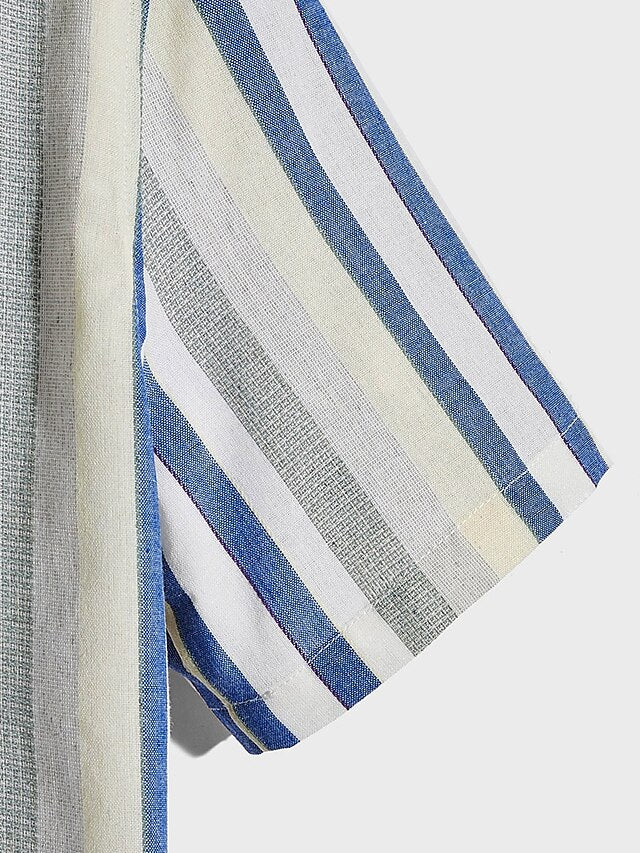 Up Casual Summer Shirt Button Men's