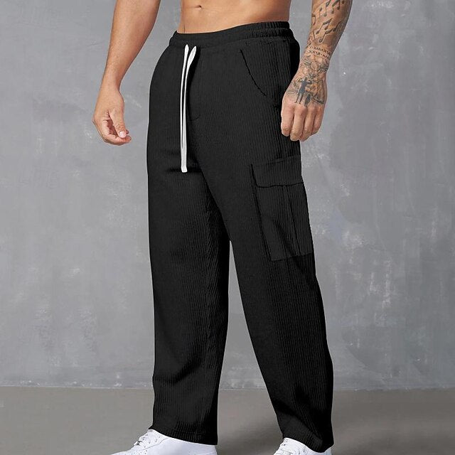Drawstring Men's Tactical Trousers Cargo Pants