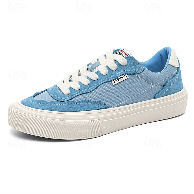 Comfortable Canvas Sneakers Slip Walking Casual Men's Suede