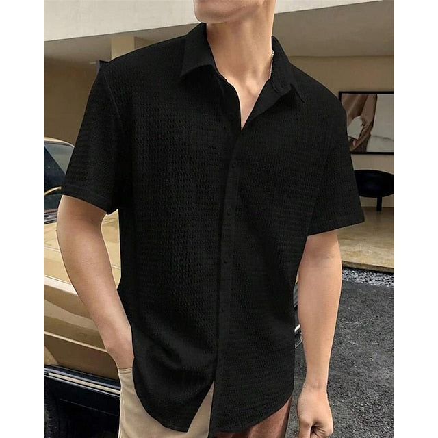 Casual Shirt Up Men's Summer Beach Button