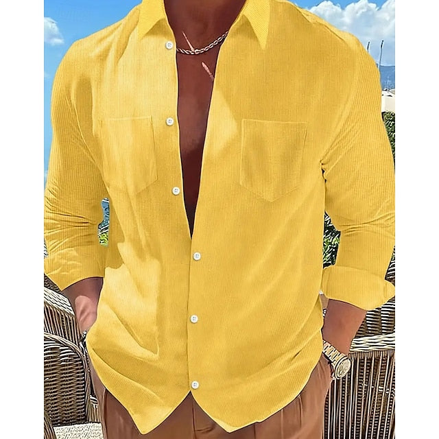 Up Summer Button Men's Casual Shirt Beach