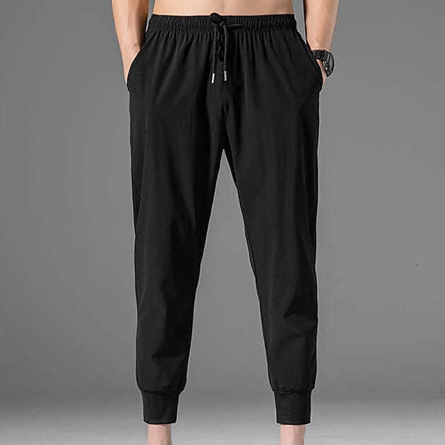 Men's Pants Pocket Cropped Casual Athletic