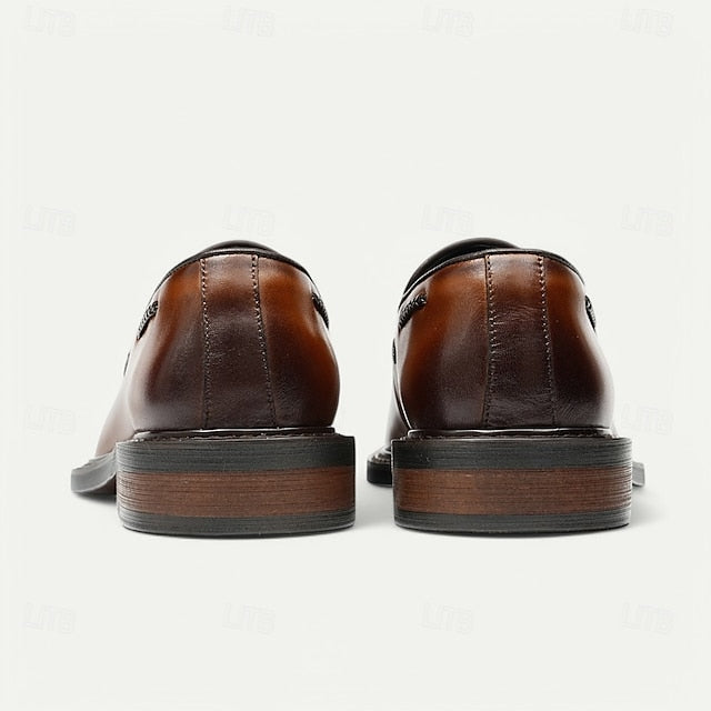Men's Loafers - Handmade Premium Brown Genuine Leather