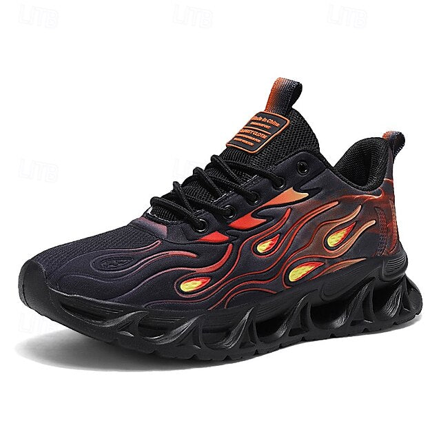 Detailing Red Men's Flame with Running Shoes