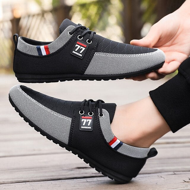 Sneakers – Two-Tone Men's Breathable Casual Knit Nylon