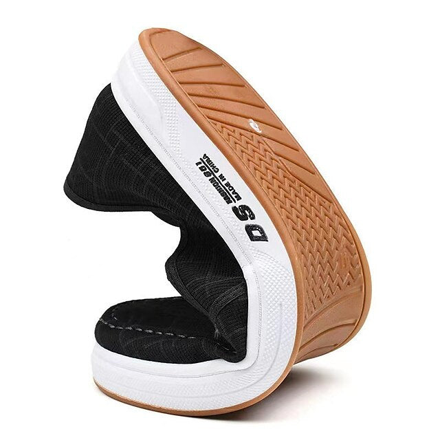 Navy Blue Canvas – Casual Shoes Slip-On Lightweight Men's